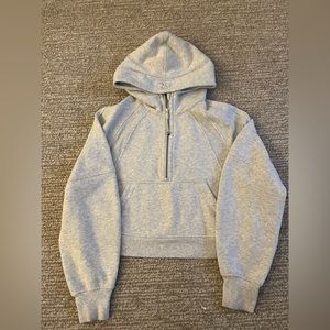 Heather Grey Lululemon scuba oversized half-zip hoodie